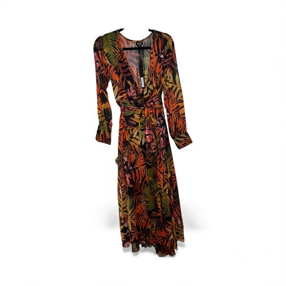 Spy Zone Exchange Foliage Print Maxi Dress NWT Size Small - Picture 2 of 11
